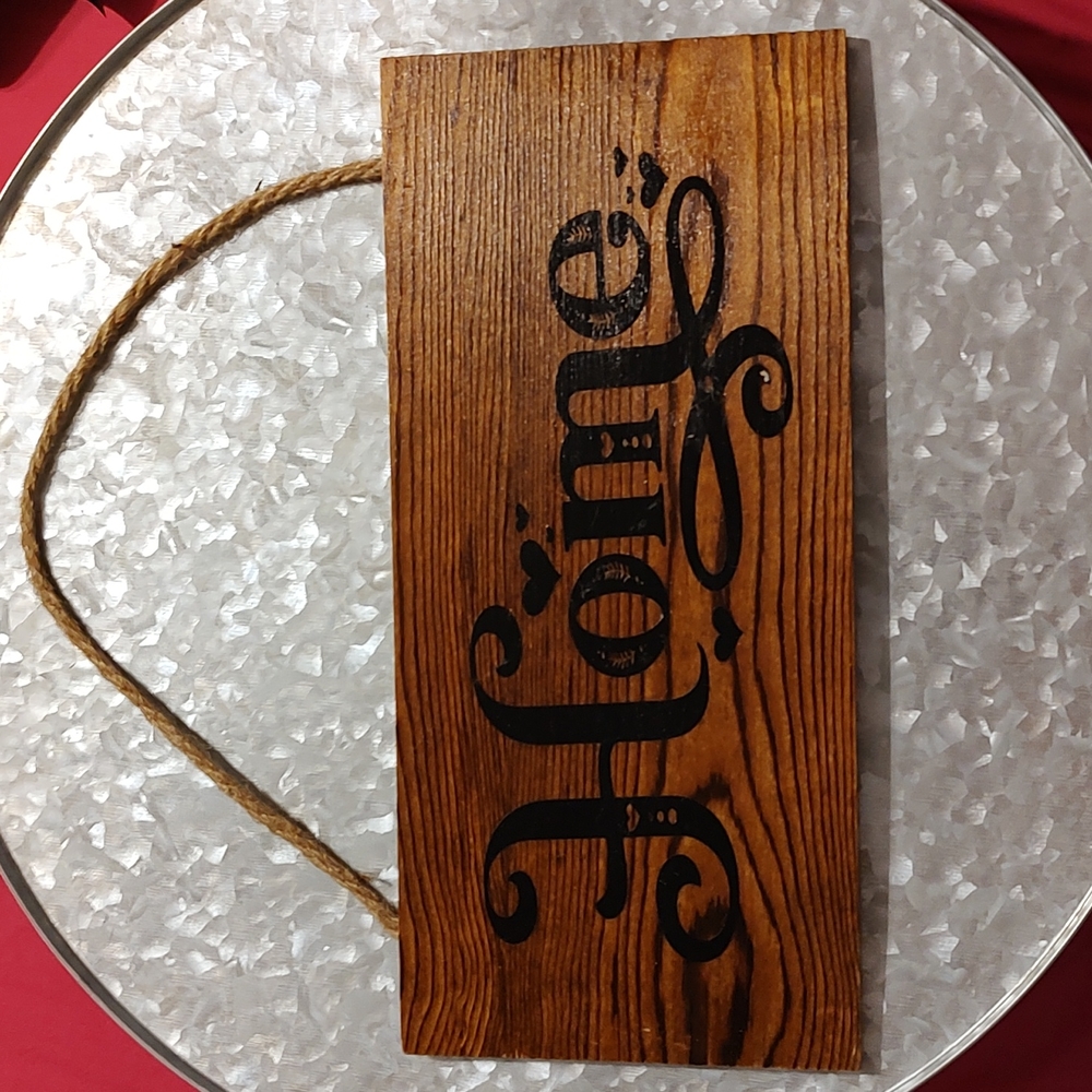 Home wood sign